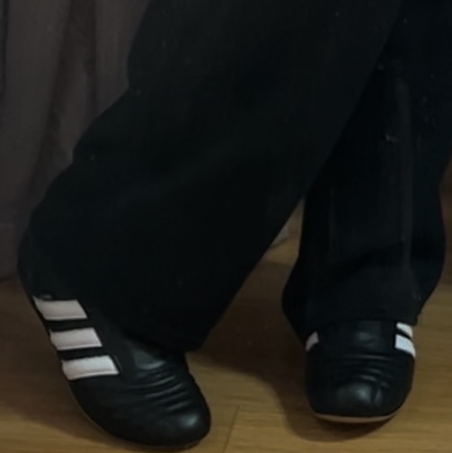 (W) Adidas Taekwondo Core Black Cloud White 착용 스타일 - 3