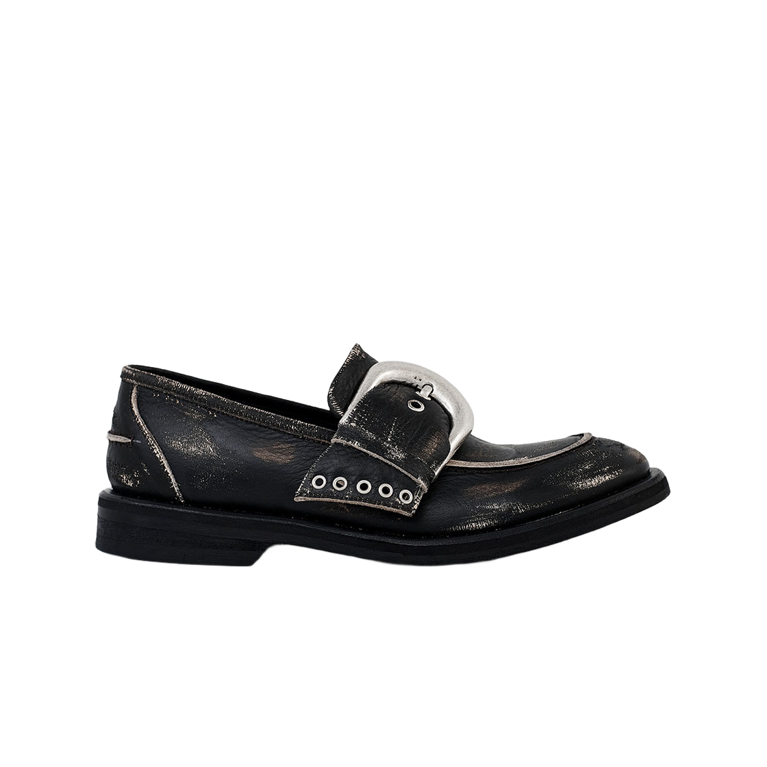 NT3BESSLU001BE NegativeThree Vintage Chunky Loafer Black Beige