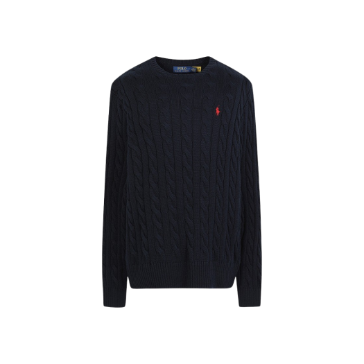 KM4DKNPRL36NY [20%적립] Polo Ralph Lauren Cable Knit Cotton Sweater Hunter Navy