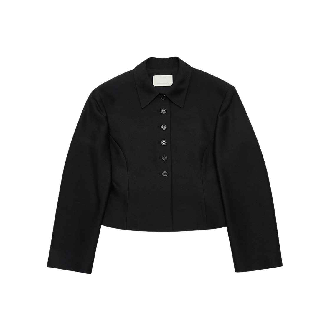 KW4DJABAM03BK Amomento Women Wool Silk Button Up Jacket Black - 24FW