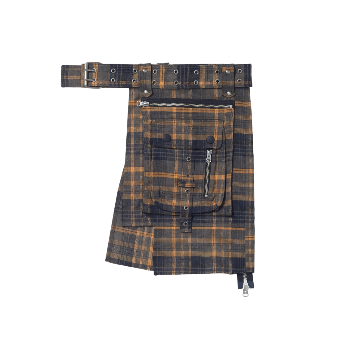 VUK244VBT004GYQQ Vacant Archive Bajess Layered Skirt Belt Check Grey