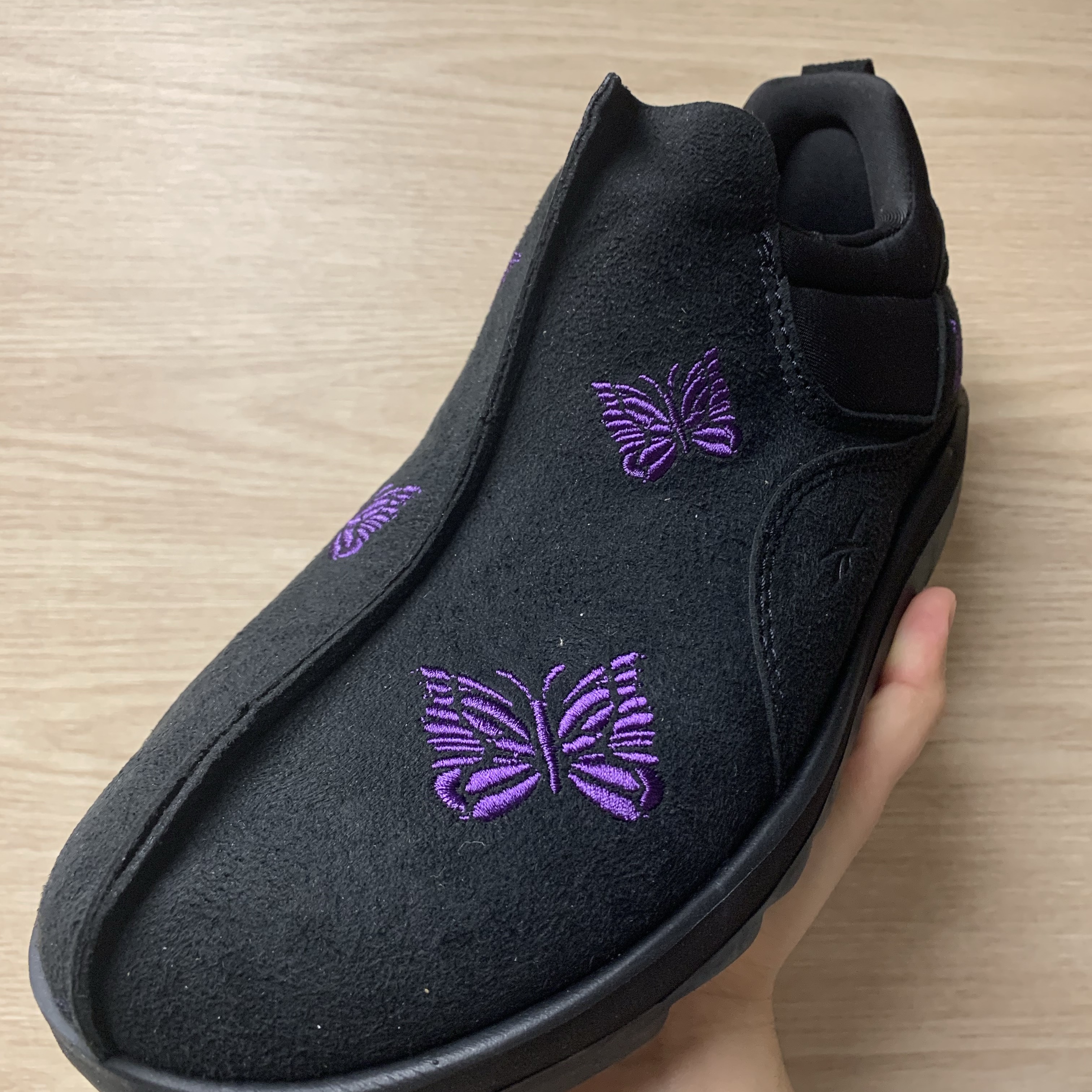 Reebok x Needles Beatnik Moc Core Black Extreme Purple 착용 스타일