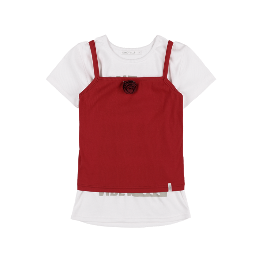 【FANCY CLUB】3-WAY LETTERING CORSAGE TEE ★韓国人気★追跡付 Fancy Club 3-Way Lett STYLE | KREAM