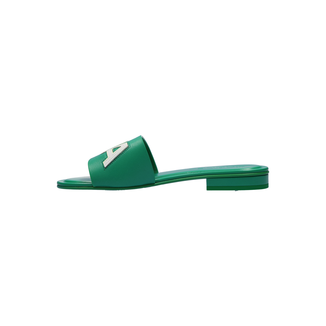 [A등급] 샤넬 G39988 슬라이드 샌들 레더 그린 화이트 37.5([A등급] Chanel Vintage Slide Sandals Leather Green White) - 2