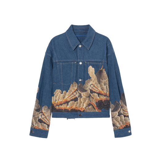 Wooyoungmi Volcano Cropped Denim Jacket Blue - 23FW