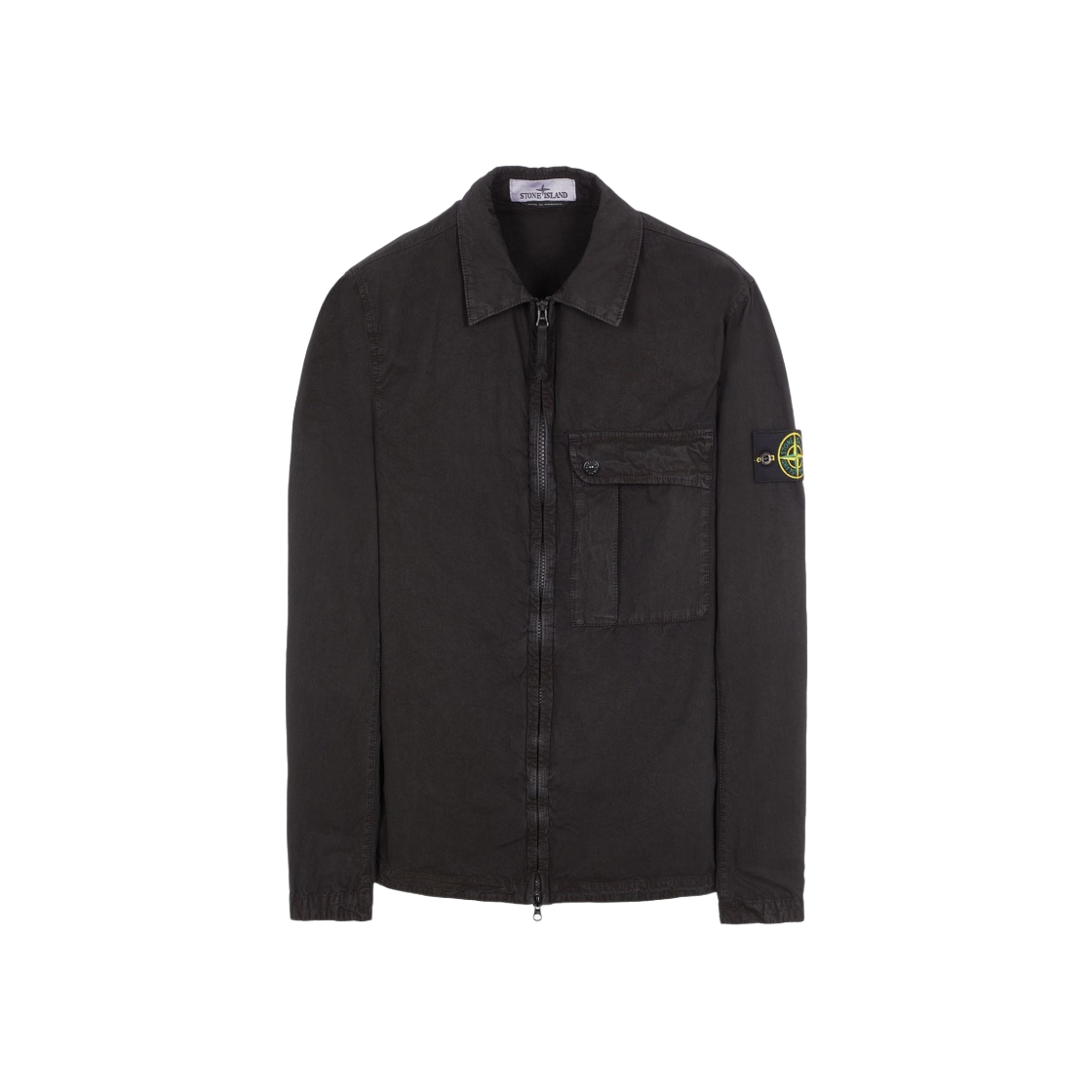 8015119WN-V0129 Stone Island 119WN Old Treatment Garment Dyed Overshirt Black - 24SS - 대표 이미지 #1