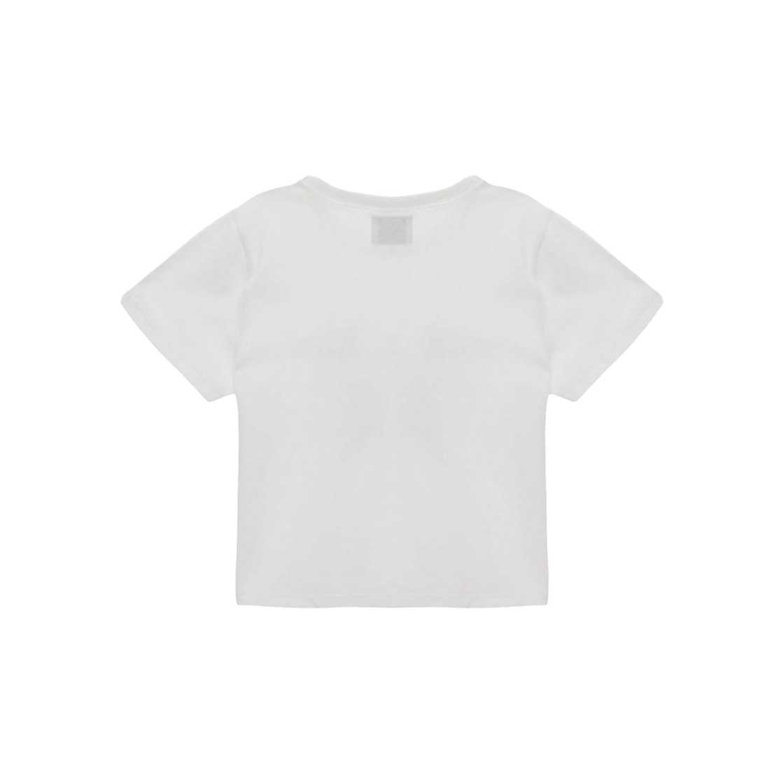 ★Matin Kim★ LOGO CUTTED CROP TOP IN WHITE MK2400TS002MWH LOGO CUTTED CROP TOP IN WHITE - MATINKIM