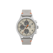 Timex Expedition North Sierra Chronograph 42mm Leather Strap Watch ray Silver Tone