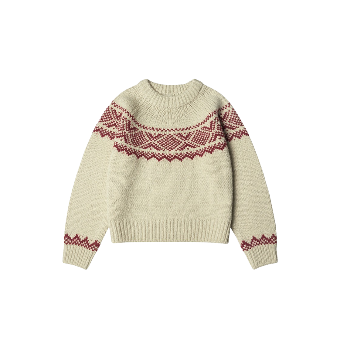 시야쥬 SIKN2103 루즈핏 알파카 노르딕 스웨터 레드