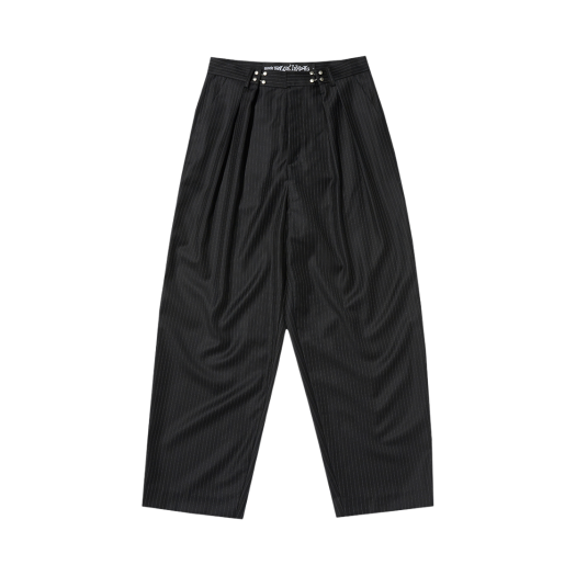 SDESBO200BK Suade Two Tuck Stripe Slacks Black