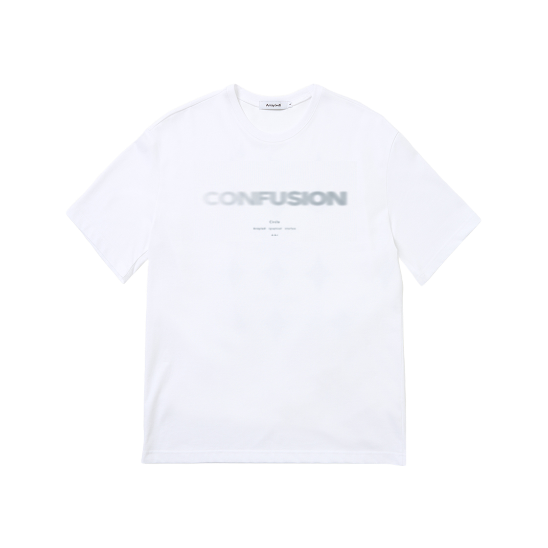 어레이드 컨퓨젼 티셔츠 그레이 화이트(Arrayed Confusion T-shirt Gray White)