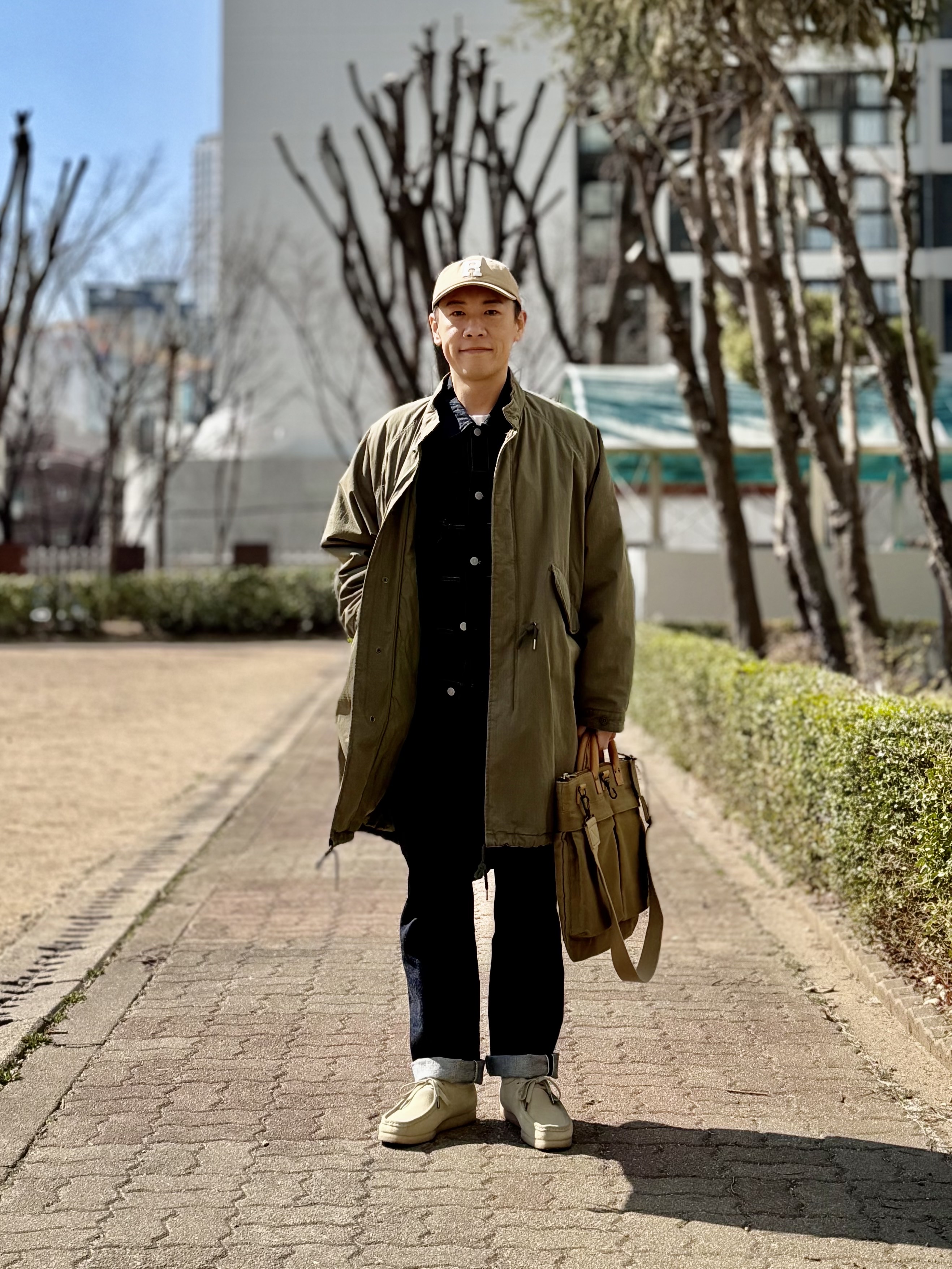Fullcount 1101W Straight Denim One Wash Indigo Blue, Toys McCoy Helmet Bag Grossglain Khaki 착용 스타일 - 2