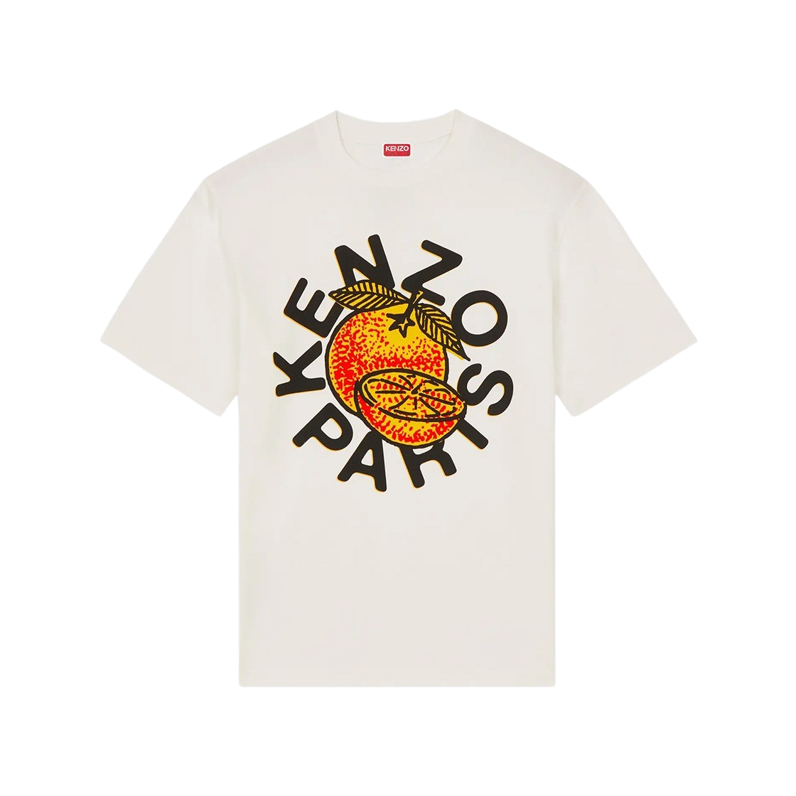 KM4BTSSKZ12OW Kenzo Orange Classic T-Shirt Off White