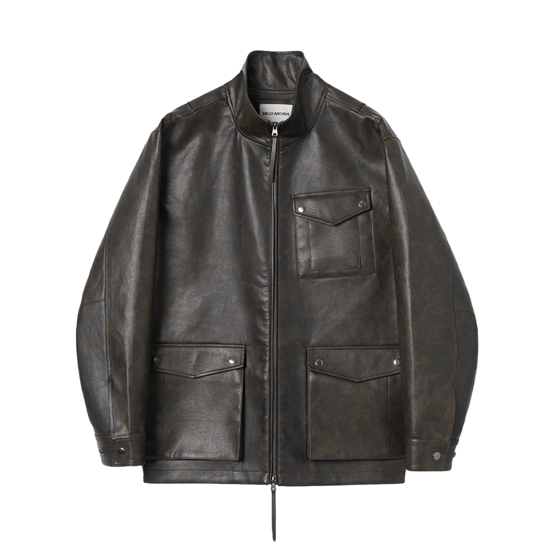 밀로 아카이브 빈티지 미들 레더 자켓 페이드 브라운(Millo Archive Vintage Middle Leather Jacket Fade Brown)