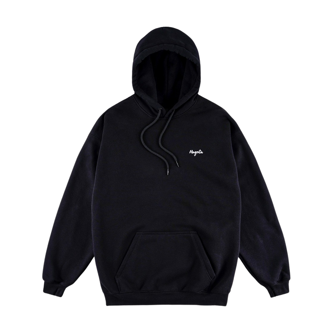 마젠타 스케이트보드 페팃 벨루어 후디 블랙