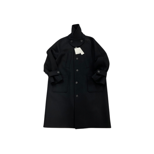 22FWUMCL2BK Undermycar Legion.02 Balmacaan Oversized Wool Coat Black