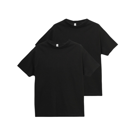 1301 Black AAA Heavy Cotton 1301 T-Shirt Black (2Pack)