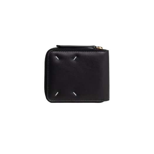 Maison Margiela Zip Around Leather Wallet Black