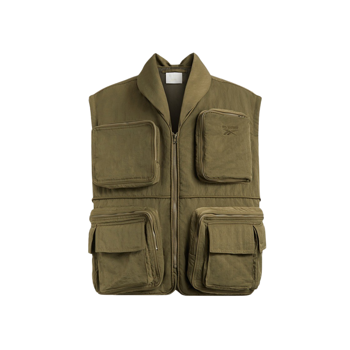 헤드 메이너 x 리복 포켓티드 베스트 아미 그린 - 24FW(Hed Mayner x Reebok Pocketed Vest Army Green - 24FW)