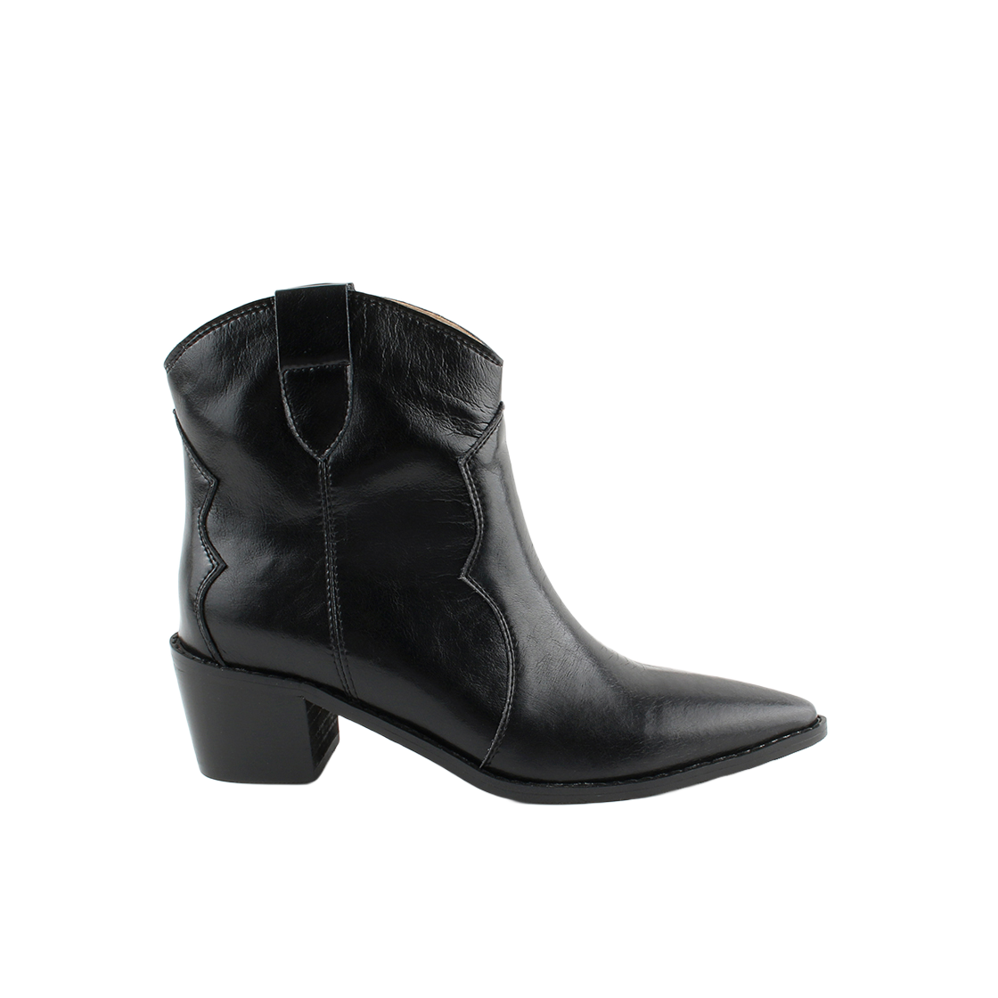 무드나잇 달린 웨스턴 앵클부츠 블랙