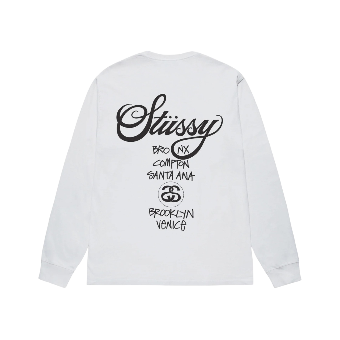 스투시 월드투어 롱슬리브 티셔츠 화이트 2024 | Stussy | KREAM