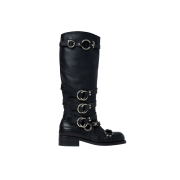 Vacant Archive Robin Engineered Strap Boots Black
