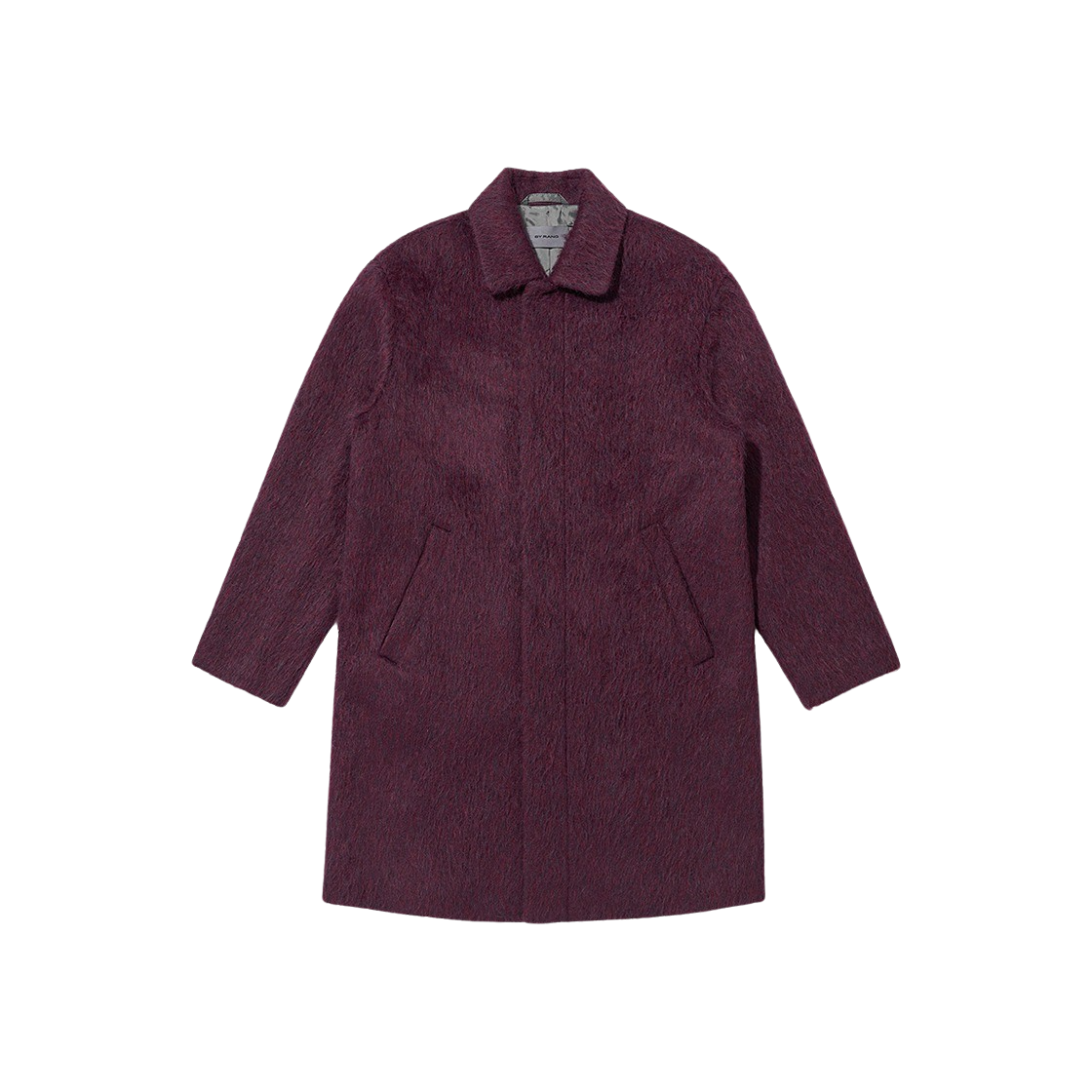BR023LC0001C02 BY RANG Wool Blend Shaggy Coat Wine
