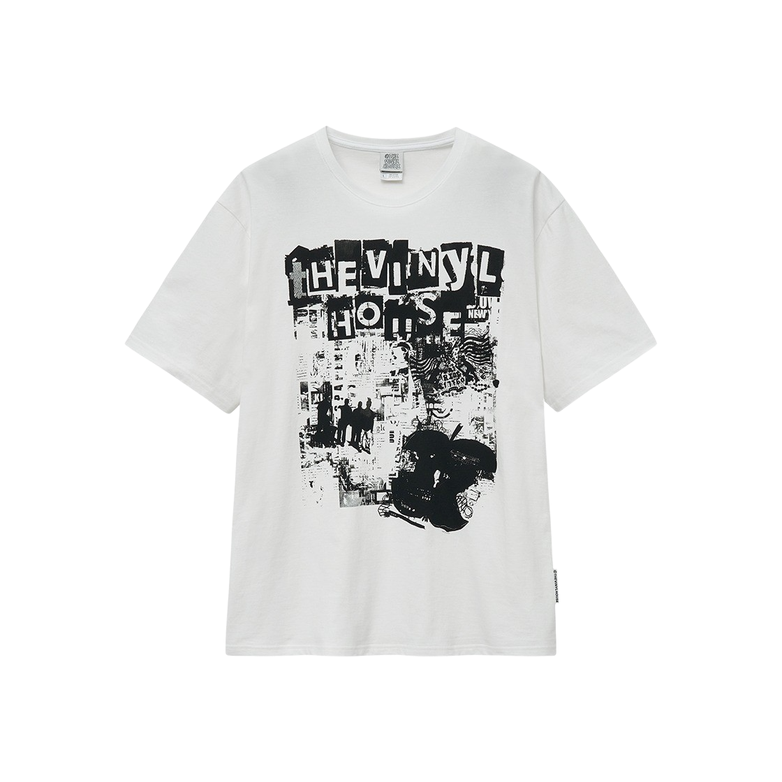共用[Thevinylhouse]Newspaper T-Shirt (2color) Tees - thevinylhouse