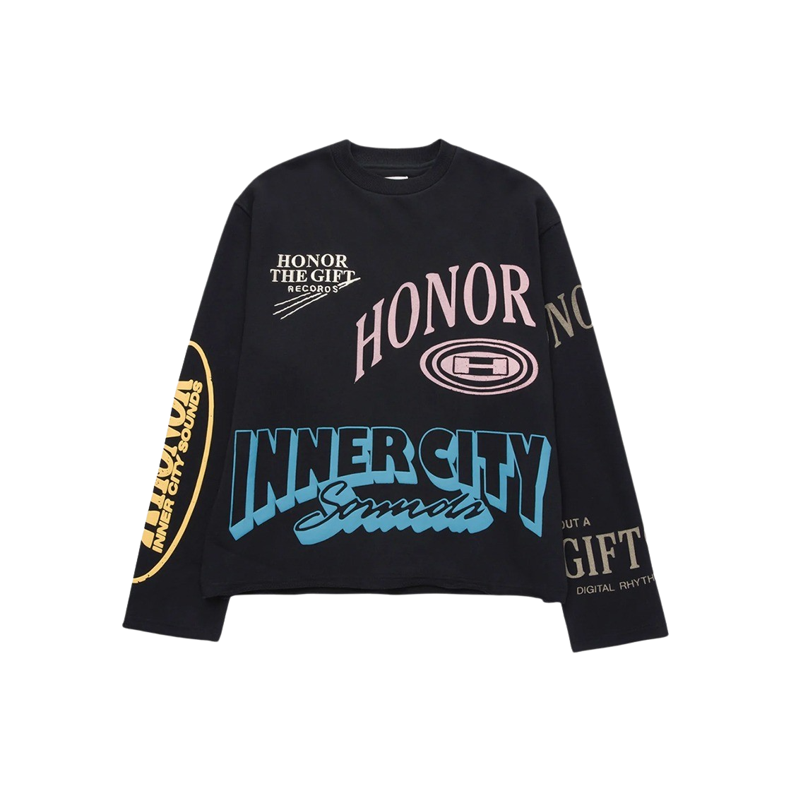 KM4DTSWHG06BK Honor The Gift Studio Crewneck 2.0 Black - 24FW