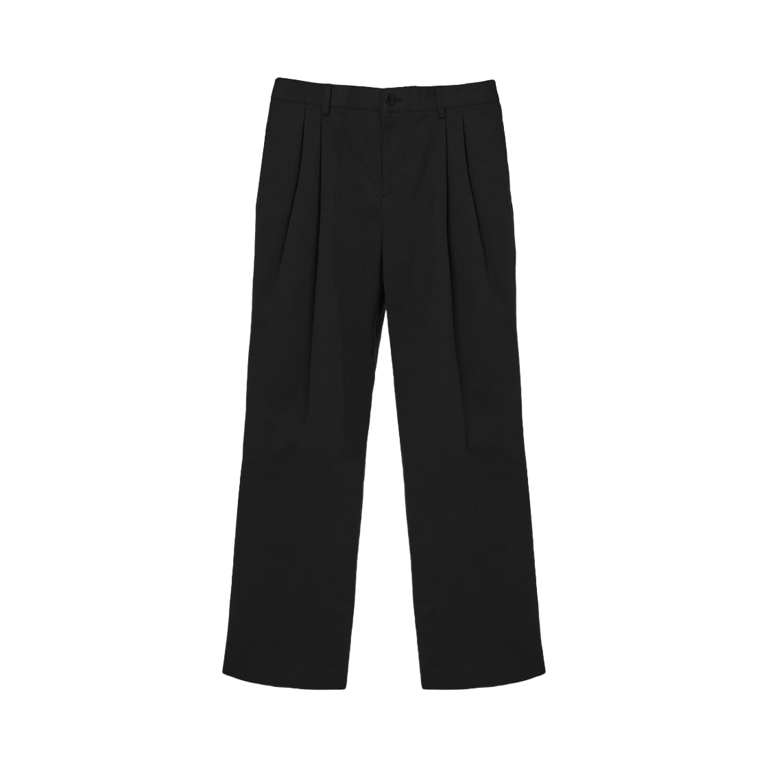어레이드 스트레이트 와이드 투턱 밴딩 치노팬츠 블랙(Arrayed Straight Wide Banding Two Tuck Chino Pants Black)