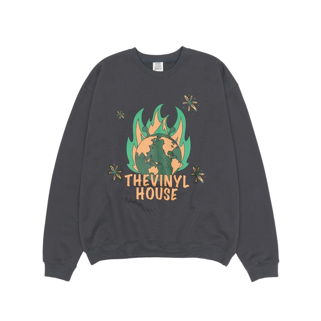 더바이닐하우스 버닝 얼스 스웨트셔츠 차콜