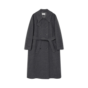 Kindersalmon Women Madison Double Coat Dark Gray Melange - FW23