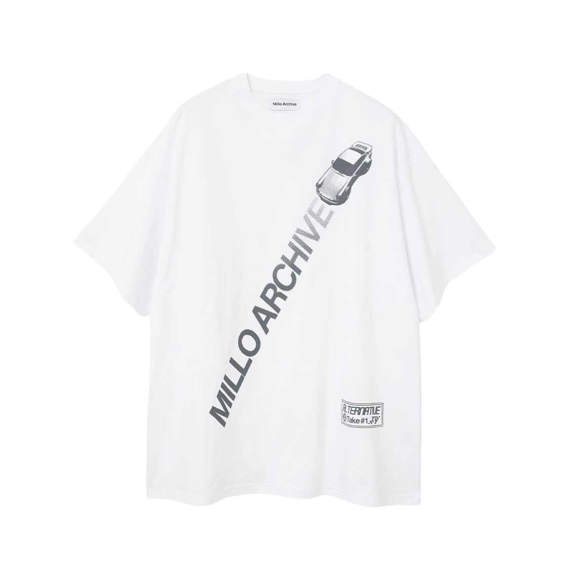 밀로 아카이브 카 레이스 티셔츠 화이트