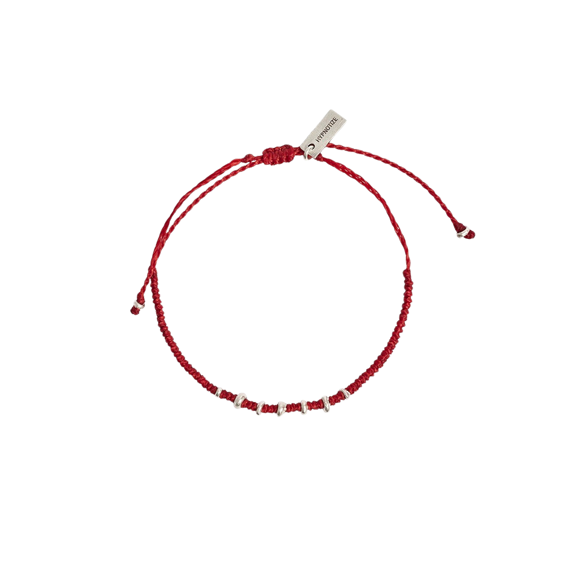 힙노타이즈 카렌실버 마크라메 브레이슬릿 레드(Hypnotize Karen Silver Macrame Bracelet Red)
