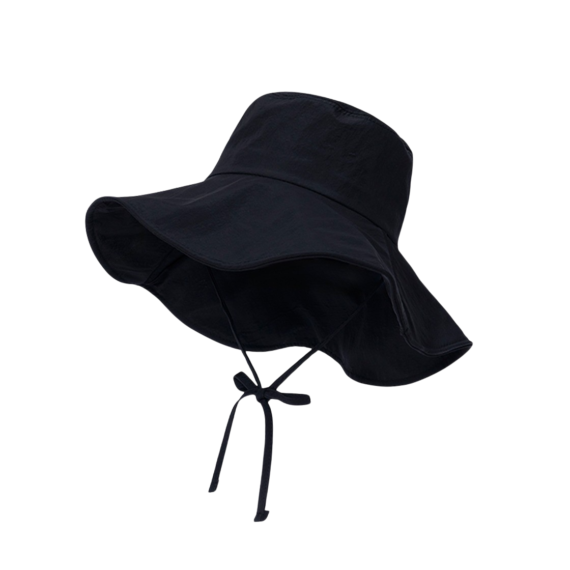 23SUNSWBH-BK Allincomplete Nylon Strap Wide Bucket Hat Black - 대표 이미지 #1
