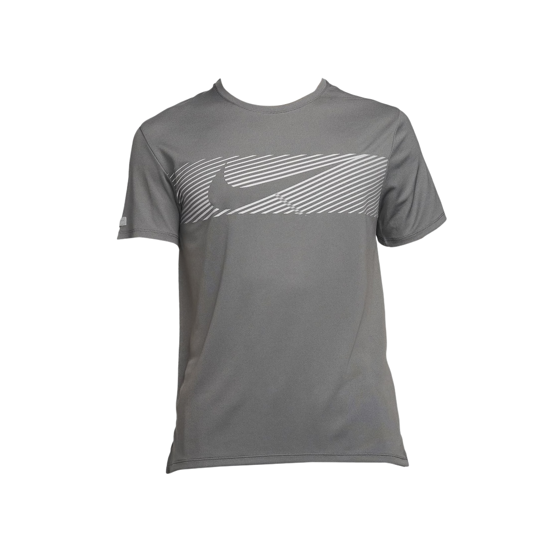 FN3051-068 Nike Dri-Fit Miler Flash UV Short Sleeve Running Top Iron Grey - US/EU - 대표 이미지 #1