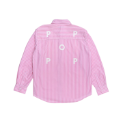 Pop Trading Company Logo Striped Shirt Pink