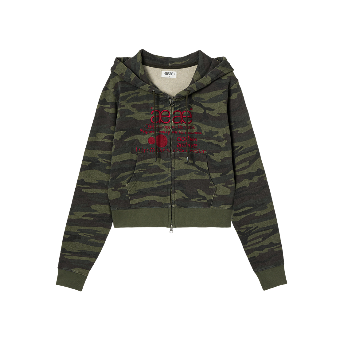 【AEAE】WEB LOGO CROP HOOD ZIP UP AEAE】 WEB LOGO CROP HOOD ZIP UP ☆韓国人気☆