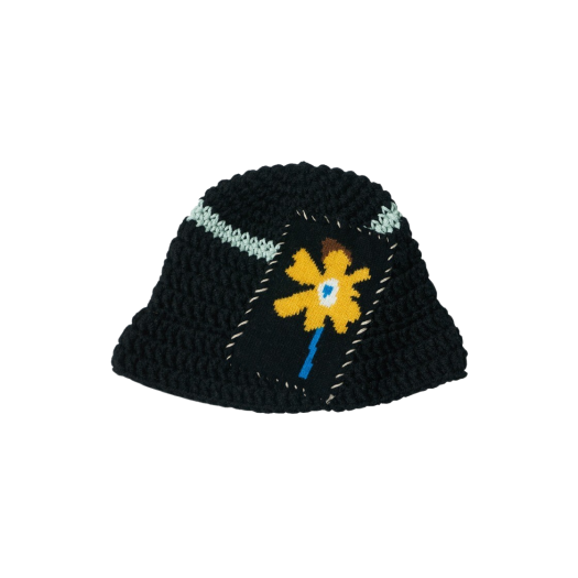 MISU A BARBE☆flowering bucket 全4色 미수아바흐브 코튼 플라워링 버켓 올블랙 | MISU A BARBE | KREAM