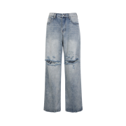 Basketcase Lax Distressed Baggies Light Blue