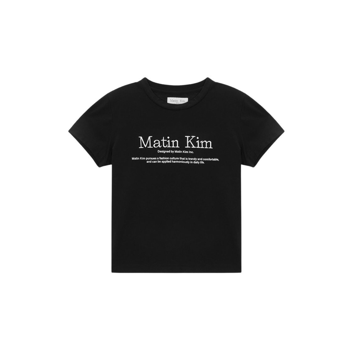 Matin Kim Women's Cutted Logo Ringer Crop Top Sky - SS25 - JP