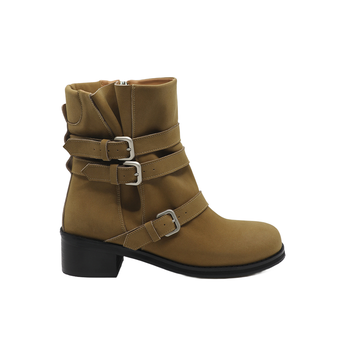 무드나잇 자넷 3벨티드 바이커부츠 카멜(Moodnight Janet 3 Belted Biker Boots Camel) - 1