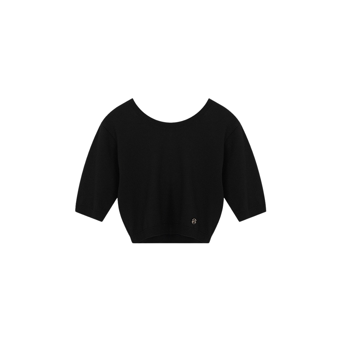 DP2KT001 Leha Women Carat Cropped Knit Black - 대표 이미지 #1