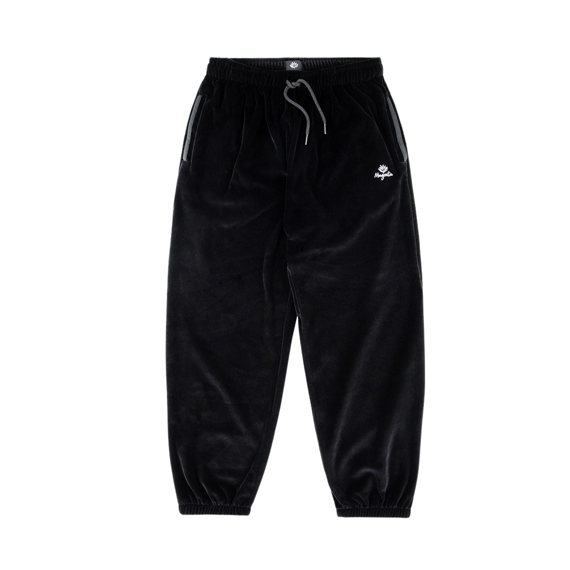 마젠타 스케이트보드 디만체 벨벳 트랙팬츠 블랙
