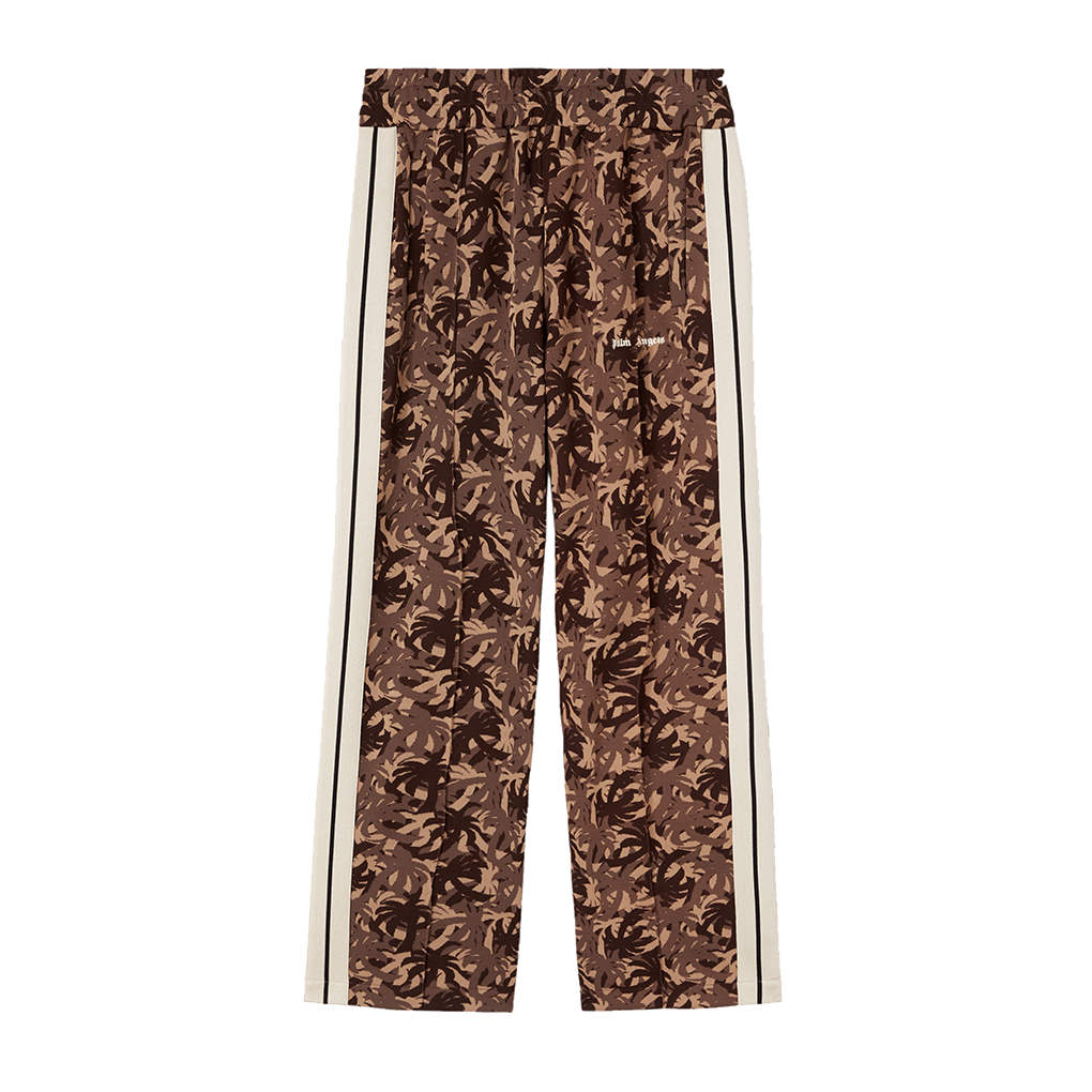 P6QMMA185 Palm Angels Palms Camo Track Pants Brown