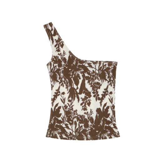 6367843 SIO Pleats Sleeveless Top Brown