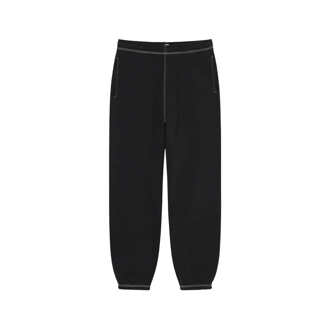 KM4APALST181BK Stussy Contrast Stitch Label Pants Black