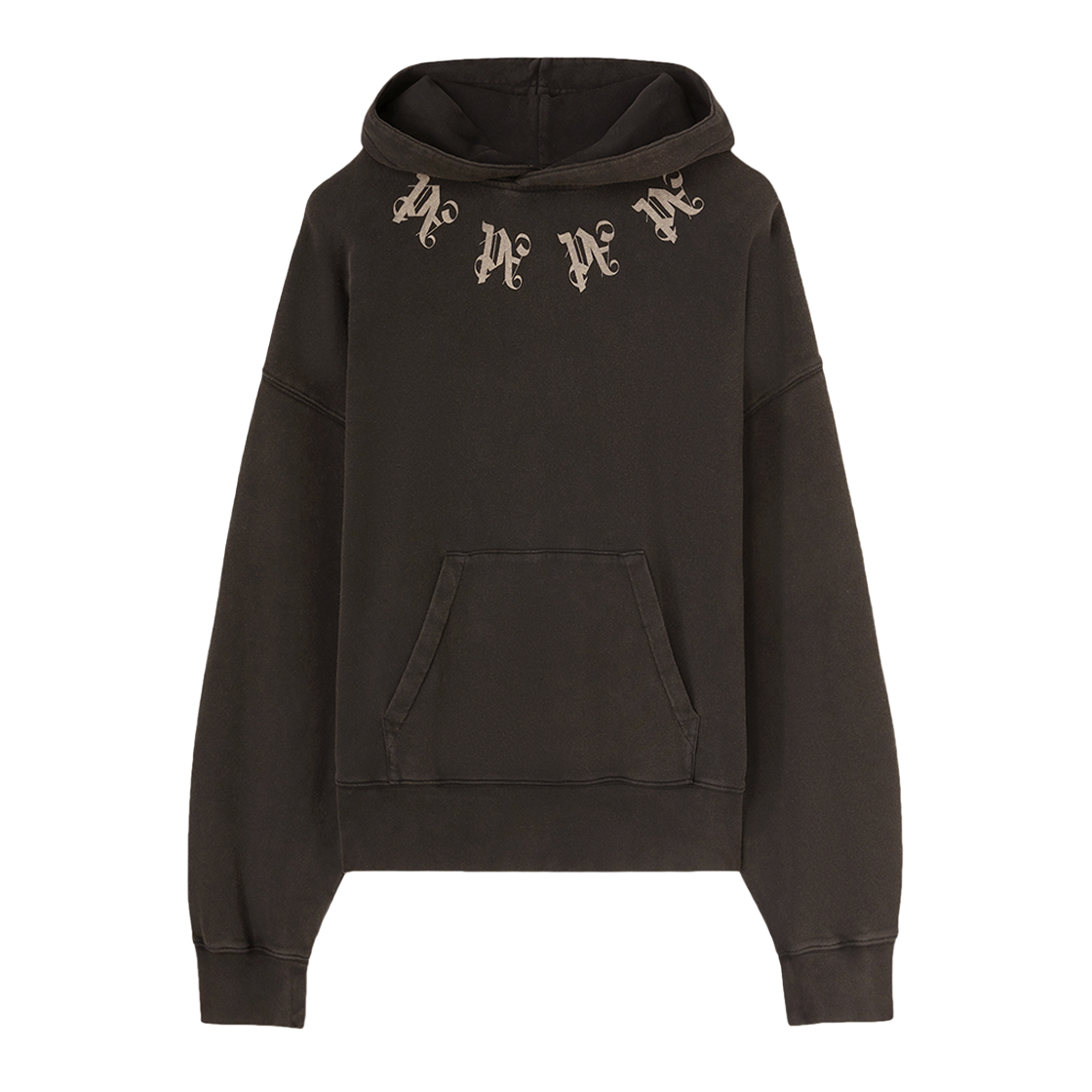 P6MMMA598 Palm Angels Statement Monogram Hoody Dark Grey - 대표 이미지 #1