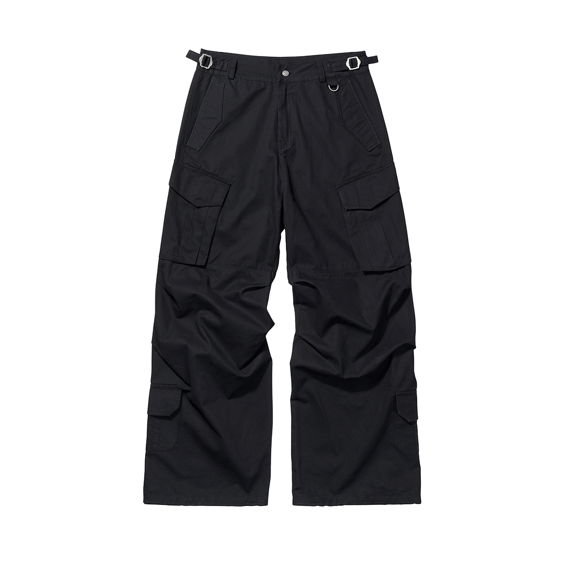TP0064 Flavorism VTG Washed Cargo Pants Black - 대표 이미지 #1