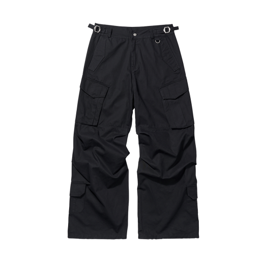 TP0064 Flavorism VTG Washed Cargo Pants Black